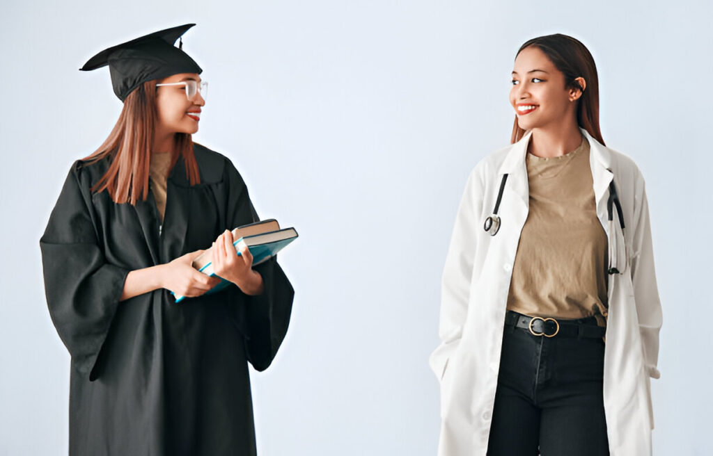 Conceptual image illustrating PA school scholarships with graduation cap, diploma, and financial aid symbols.