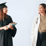 Conceptual image illustrating PA school scholarships with graduation cap, diploma, and financial aid symbols.