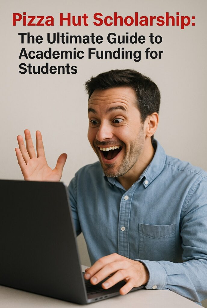 Student applying for the Pizza Hut Scholarship online to secure education funding and mentorship and exited to approved.