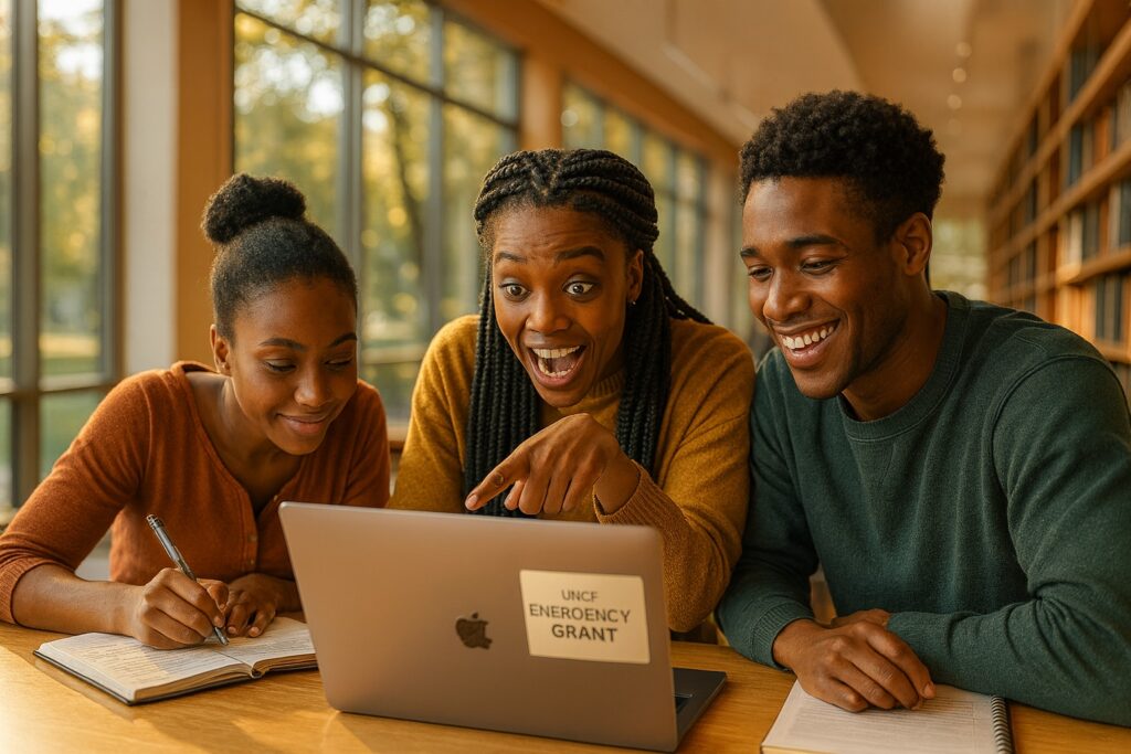 A financial aid advisor helps an HBCU student find new scholarships after the USDA suspends HBCU scholarship program.