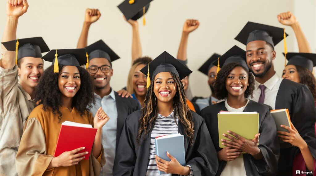A happy student receives the Chick-fil-A Scholarship notification on their laptop, ready for their educational journey.